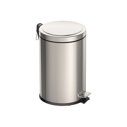 Lixeira com Pedal Tramontina Brasil em Aço Inox com Acabamento Polido e Balde Interno 20 L