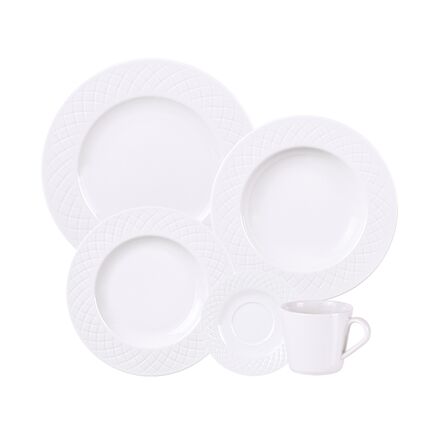 Aparelho de Jantar Tramontina Ingrid em Porcelana Decorada 20 Peças