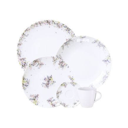 Aparelho de Jantar Tramontina Fogli em Porcelana Decorada 20 Peças